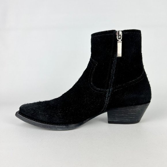 Saint Laurent YSL Lukas Womens Ankle Boots Black Suede Western size EU 36 US 6 - Picture 7 of 16